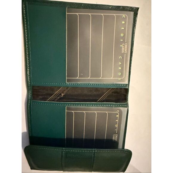 Rolfs Unisex Leather Flap Coin Pocket Tri-fold Card Holder Wallet Green OS NWOT - Picture 7 of 7